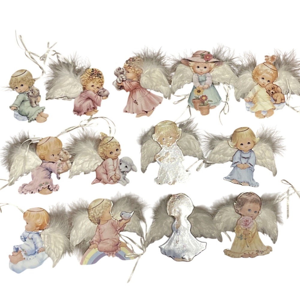 Bradford Exchange:Small Blessings Porcelain Angel Ornament "1999-2000"Collection